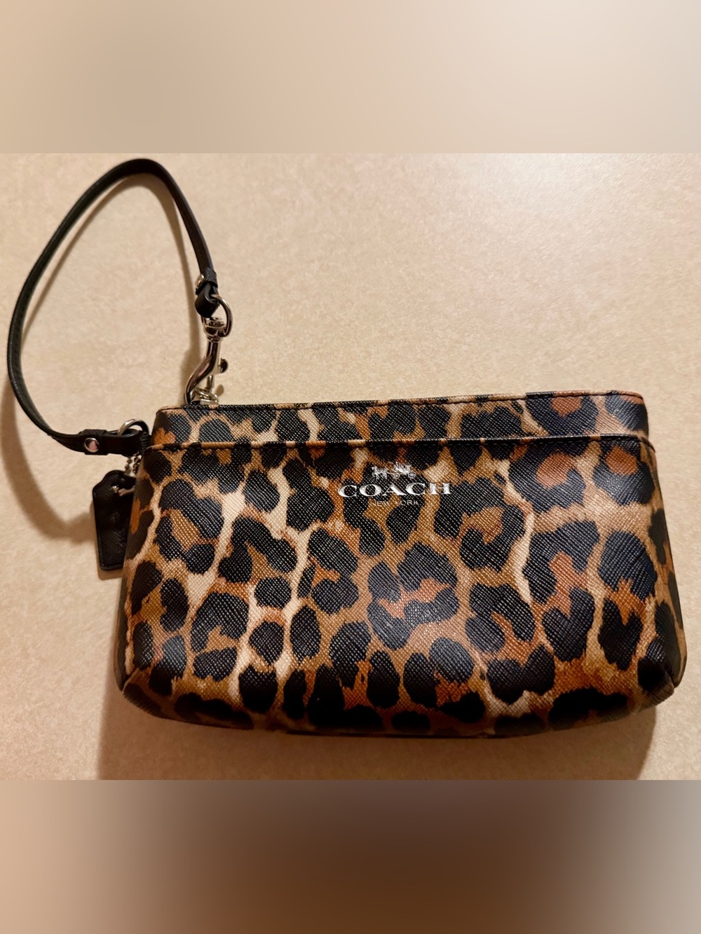 Coach Leopard Print Wristlet